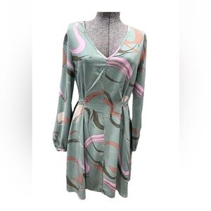 Nine West ladies Medium rayon baby doll tie back dress-EUC-spring-lightweight‎